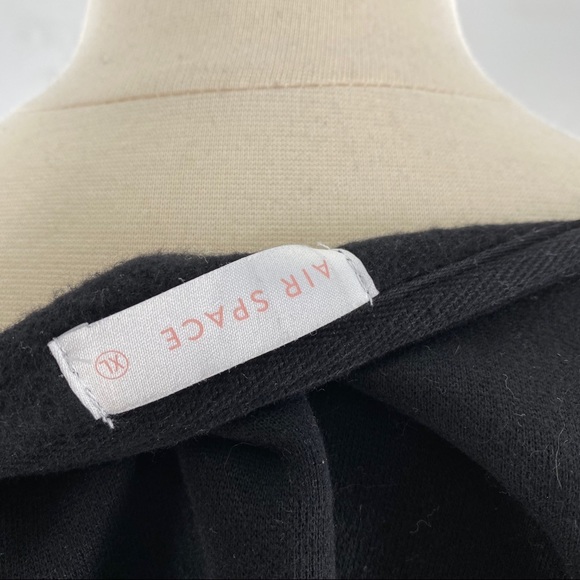 AIR SPACE Black Button Down Buffer Sleeve Cardigan - Picture 5 of 7